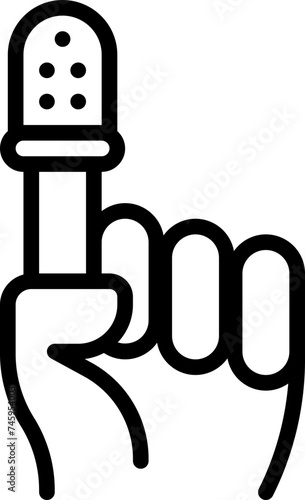 Finger thimble icon