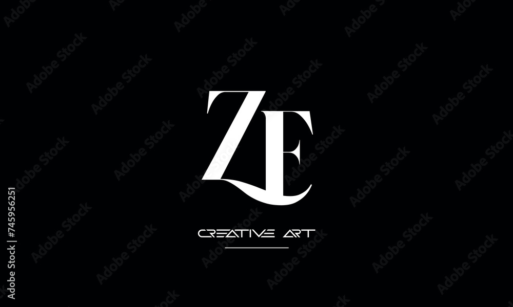 EZ, ZE, E, Z abstract letters logo monogram EZ, ZE, E, Z abstract letters logo monogram