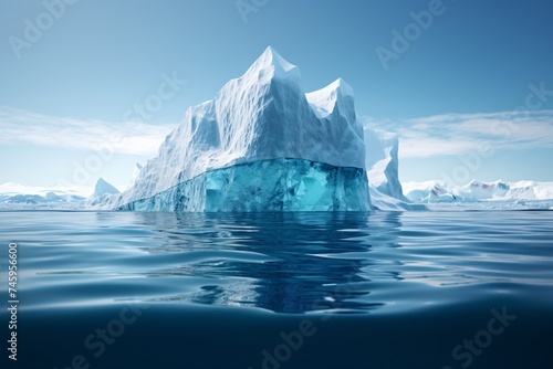 icebergs in the water photo
