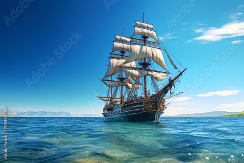 a ship in the water
