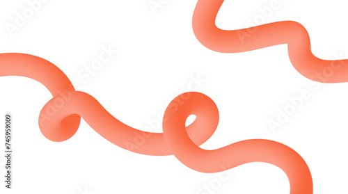 Abstract color gradient tube shape