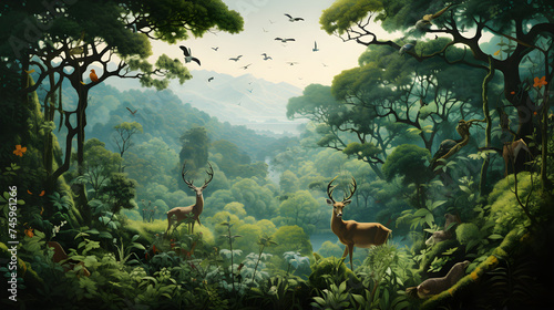 Serene Encounter in the Jungle's Heart: A Staggering Snapshot of Hong Kong's Pulsating Wildlife and Verdant Surroundings