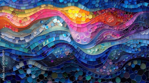 Colorful mosaic background. 3d rendering, 3d illustration.