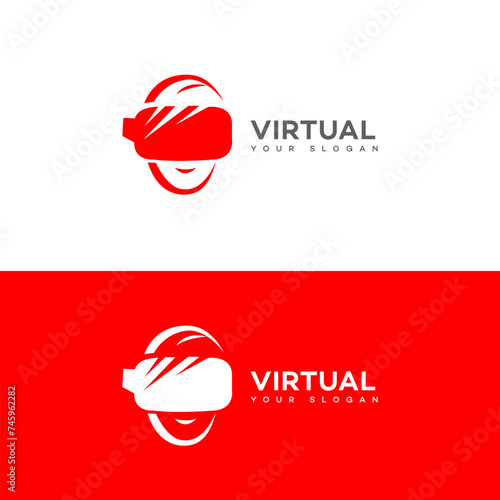 Virtual Reality Logo Icon Brand Identity Sign Symbol  photo