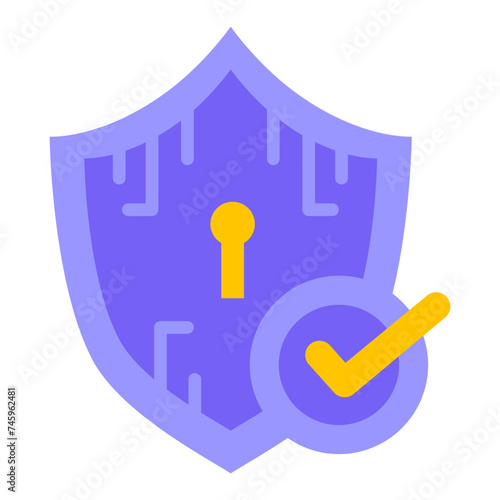 Shield icon. Shield with a checkmark	
