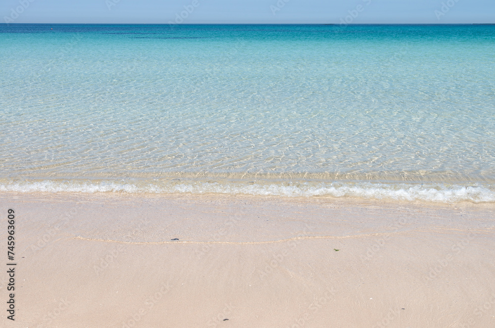 Transparent seawater at the sand beach in Udo Island Transparent seawater at the sand beach in Udo Island