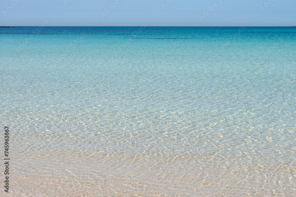 Transparent seawater at the sand beach in Udo Island Transparent seawater at the sand beach in Udo Island