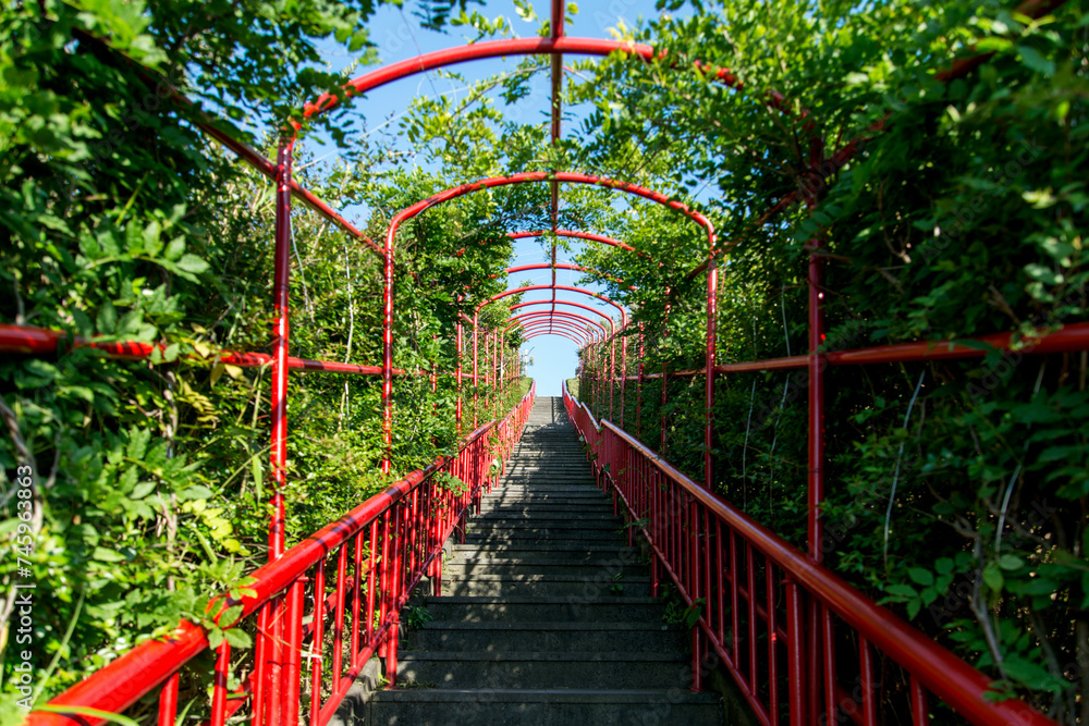 Fototapeta premium View of the stairway on the island