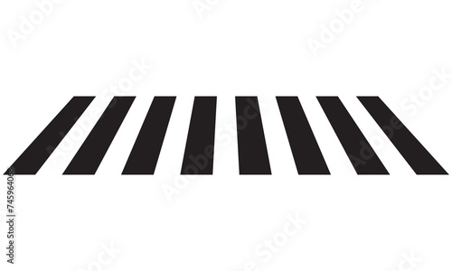 Crosswalk icon. Pedestrian crossing icon. Zebra crossing. Vector illustration. crossover isolated on white background. 