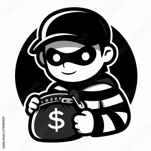 Vector Illustration of A Thief