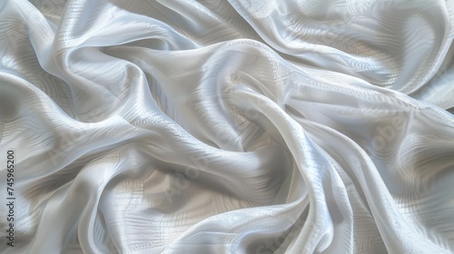 light grey polyester nylon fabric, background, and texture up close in this top view.