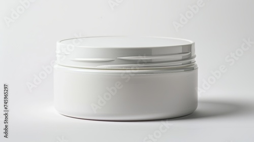close-up of a beauty hygiene container with a clipping path on a white background