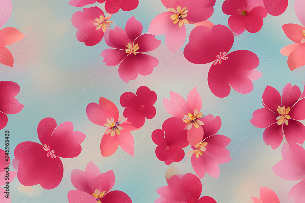 pink background with flowers, generative ai pink background with flowers, generative ai