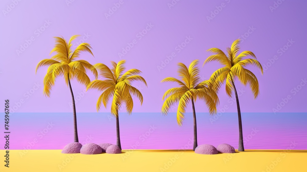Summer Serenity with Coconut Trees