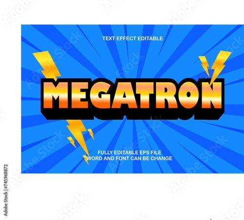 Tablou pe pânză EDITABLE TEXT EFFECT MEGATRON EPS FILE
