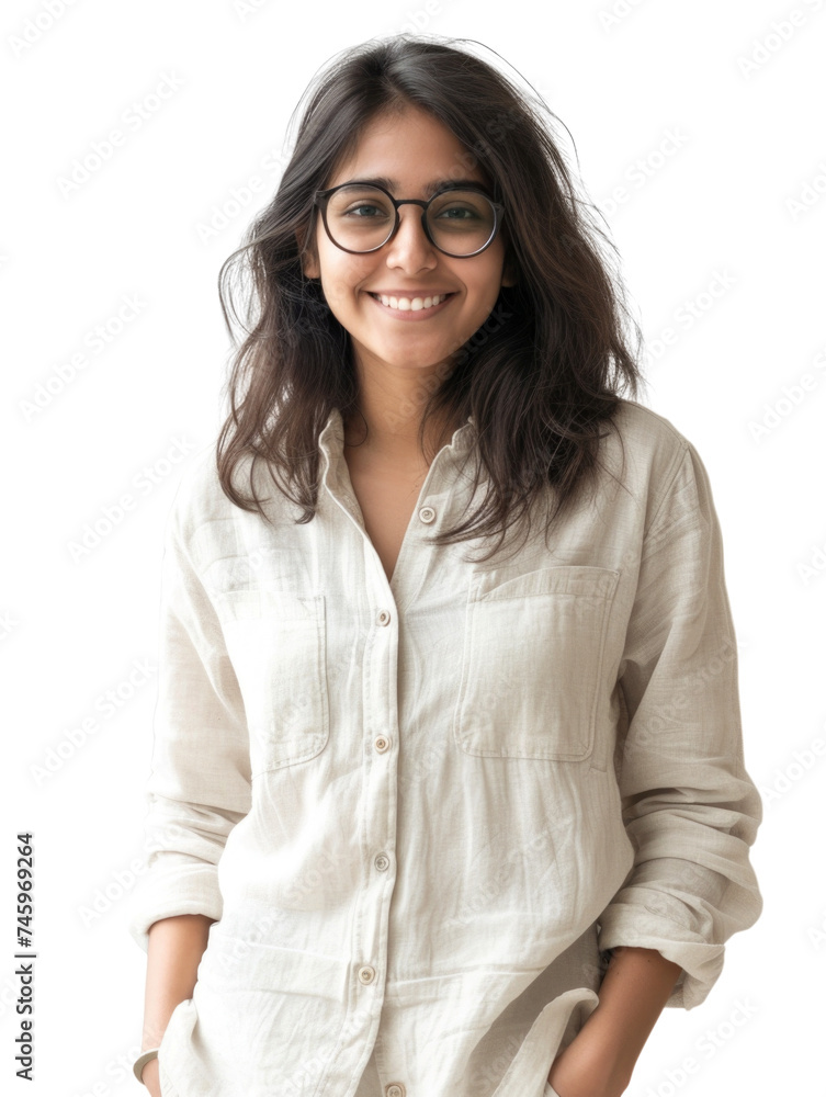 Indian woman transparent background