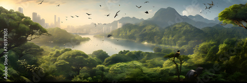 Serene Encounter in the Jungle's Heart: A Staggering Snapshot of Hong Kong's Pulsating Wildlife and Verdant Surroundings