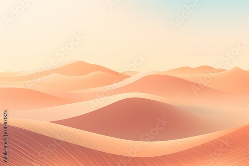 Sun-kissed sand dunes, illustration