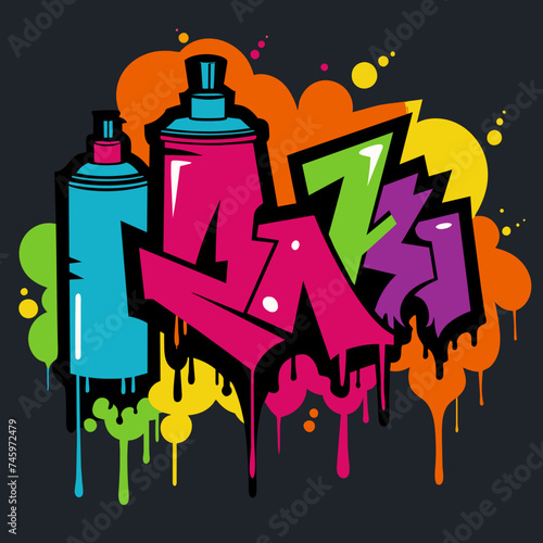 Urban graffiti textures with spray paint effects. vektor illustation