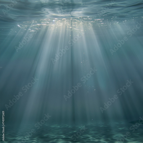 Rays of light underwater 