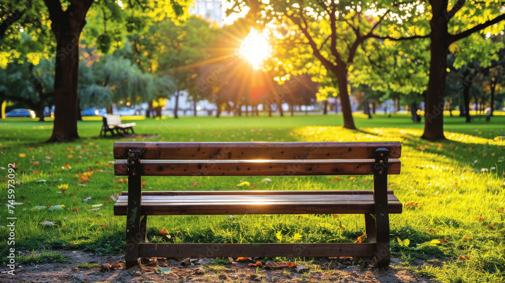 Peaceful Park Bench in Morning Light.
A lone park bench basks in the warm glow of morning sunlight. Peaceful Park Bench in Morning Light.
A lone park bench basks in the warm glow of morning sunlight.
