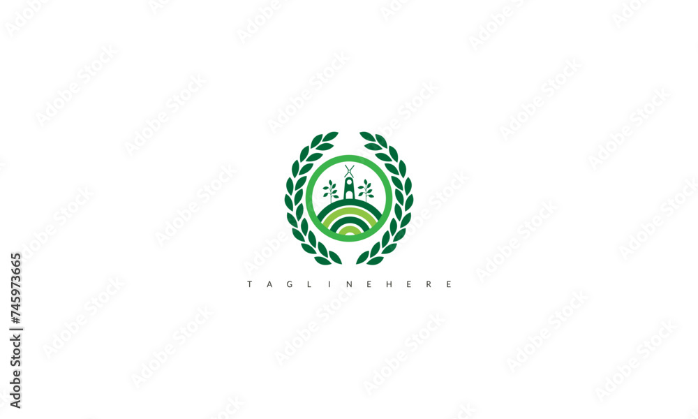 vector logo design for agriculture.