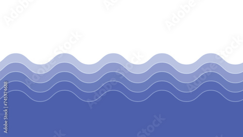 Blue ocean wave background wallpaper vector image. Illustration of graphic wave design for backdrop or presentation