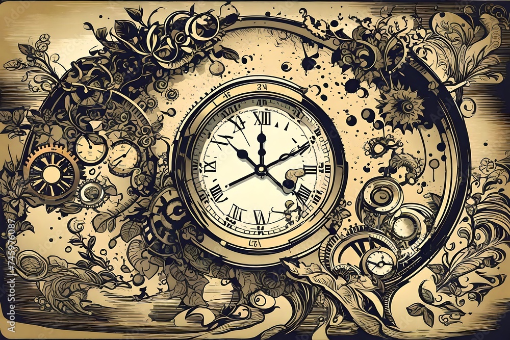 Naklejka premium clock vector