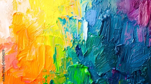 Spectrum Palette. Vibrant oil paint strokes in a spectrum of colors. art-related content, backgrounds, or creative projects
