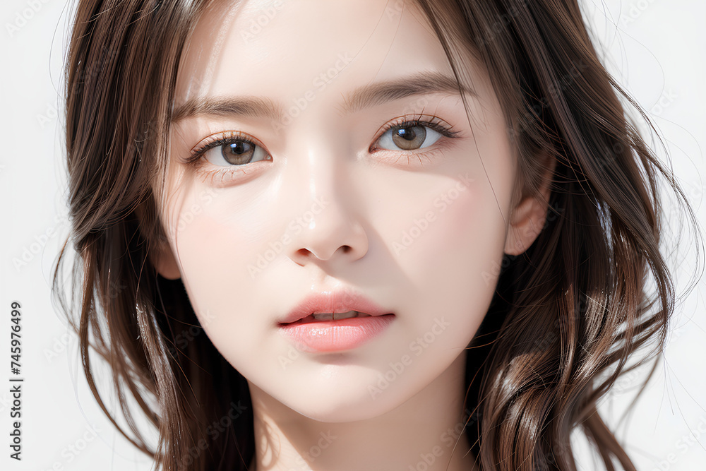Gorgeous Young Female Model - Fashion or Cosmetics Model - Beauty with Perfect Fine Features - Beautiful Smooth Hair Gorgeous Young Female Model - Fashion or Cosmetics Model - Beauty with Perfect Fine Features - Beautiful Smooth Hair