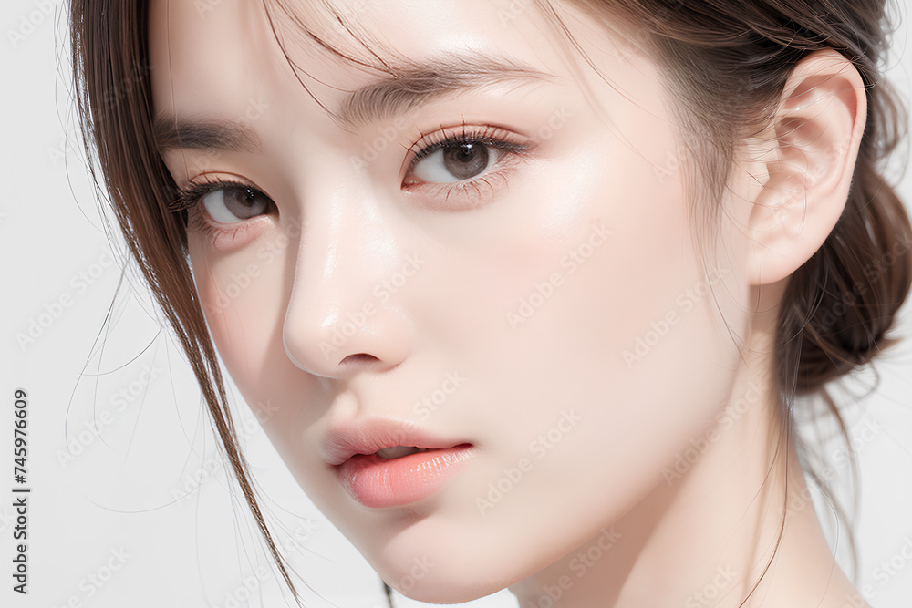 Gorgeous Young Female Model - Fashion or Cosmetics Model - Beauty with Perfect Fine Features - Beautiful Smooth Hair Gorgeous Young Female Model - Fashion or Cosmetics Model - Beauty with Perfect Fine Features - Beautiful Smooth Hair