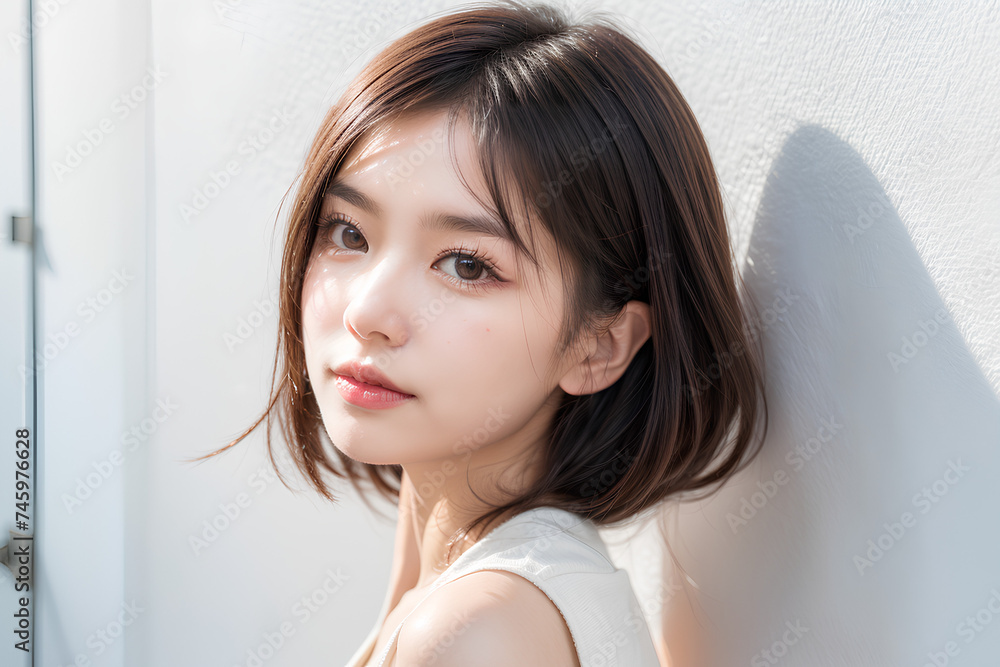 Gorgeous Young Female Model - Fashion or Cosmetics Model - Beauty with Perfect Fine Features - Beautiful Smooth Hair Gorgeous Young Female Model - Fashion or Cosmetics Model - Beauty with Perfect Fine Features - Beautiful Smooth Hair