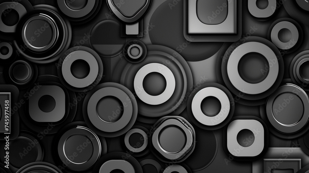 Naklejka premium Black and Grey retro groovy background presentation design