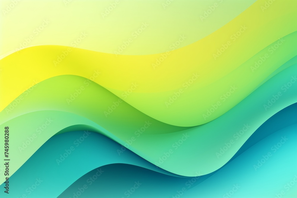 Blue to Green to Yellow abstract fluid gradient design, curved wave in motion background for banner, wallpaper, poster, template, flier and cover Blue to Green to Yellow abstract fluid gradient design, curved wave in motion background for banner, wallpaper, poster, template, flier and cover