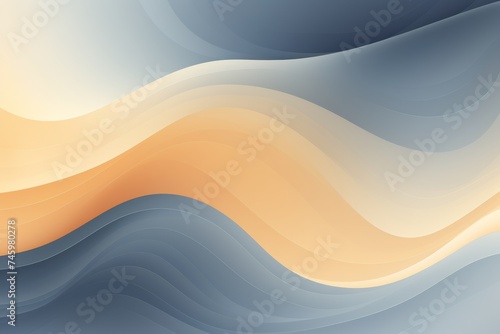 Beige to Slate Gray abstract fluid gradient design, curved wave in motion background for banner, wallpaper, poster, template, flier and cover