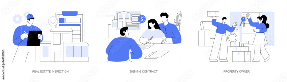 Real estate brokerage firm isolated cartoon vector illustrations se Real estate brokerage firm isolated cartoon vector illustrations se