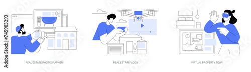 Real estate listing isolated cartoon vector illustrations se