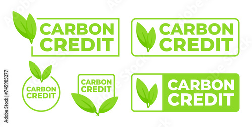 Environmentally conscious labels in green with Carbon Neutral text and a leaf symbol, for products supporting sustainable practices.