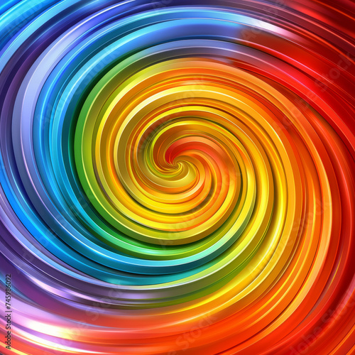 A vibrant vortex  of swirling neon colors 