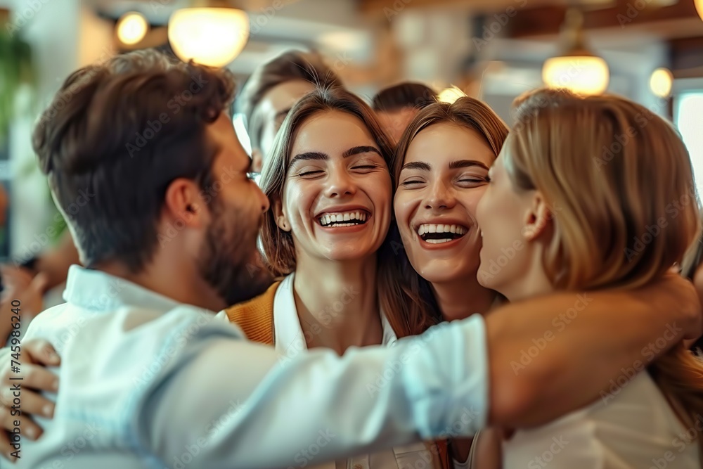 Celebration of Success A Diverse Business Team Jubilantly Congratulating Their Leader on a Major Achievement in a Modern Office Environment Celebration of Success A Diverse Business Team Jubilantly Congratulating Their Leader on a Major Achievement in a Modern Office Environment