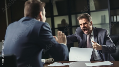 Office dispute with people shouting at each other