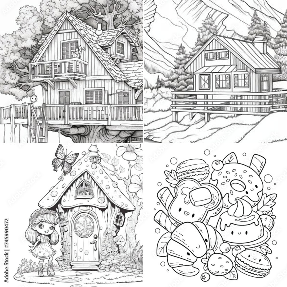 Coloring cute doodle pictures that can be printed Coloring cute doodle pictures that can be printed