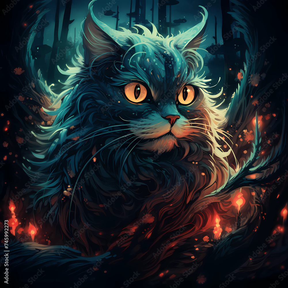 cat on the night sky cat on the night sky