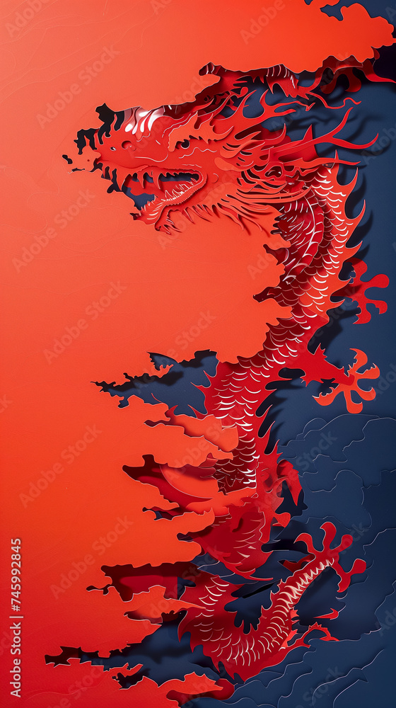 Illustration of Traditional chinese Dragon. Chinese new year poster, banner, postcard design element Illustration of Traditional chinese Dragon. Chinese new year poster, banner, postcard design element