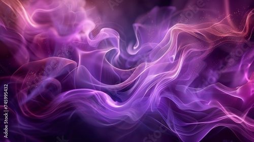 A purple and pink smoke is flowing in the air  AI