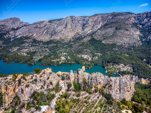 Aerial view of Guadalest in Alicante.