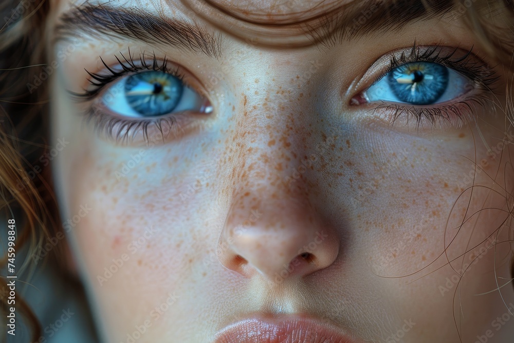 Fototapeta premium An artistic background blending bokeh effects and gradient hues, ranging from burnt orange to teal blue, providing an abstract vibe