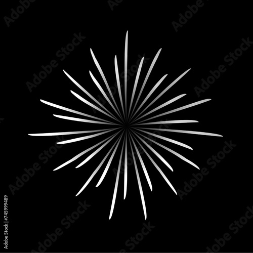 Wallpaper Mural Brightly Colorful Fireworks isolated black background. New Year celebration fireworks. Torontodigital.ca