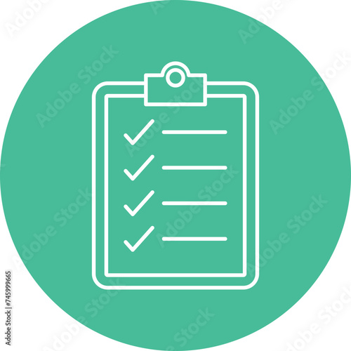 Job Description Vector Line Circle Icon For Personal And Comercial Use