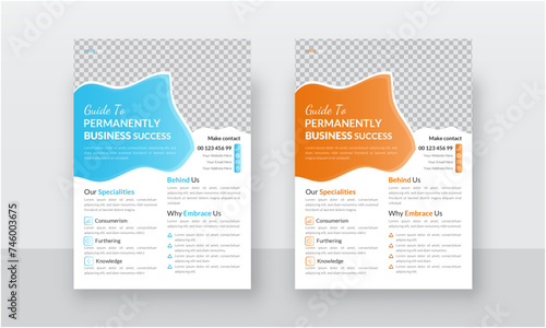 Attractive business flyer template, professional flyer layout design.